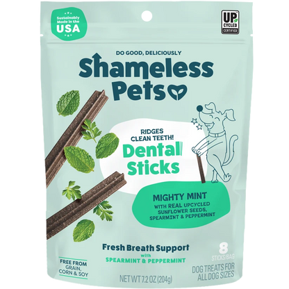 Shameless Pets Dental Sticks - Mighty Mint